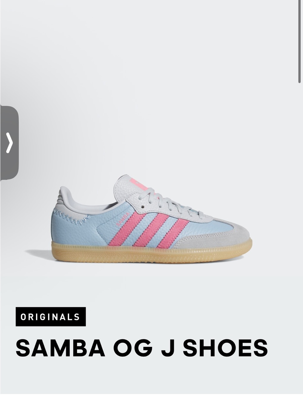 adidas Kids Samba OG J - Light Blue & Pink